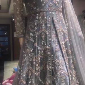 New 3 piece wedding Pakistani bridal heavy boutique dress maxi